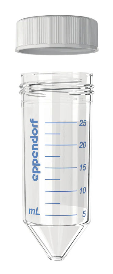 艾本德Eppendorf Conical Tubes 25 mL 帶螺旋蓋, 25 mL, 啟動(dòng)套裝，4  個(gè)單離心管架，6  個(gè)轉(zhuǎn)子適配器，轉(zhuǎn)子孔可容納 50  mL 錐形管, PCR 潔凈級, 無